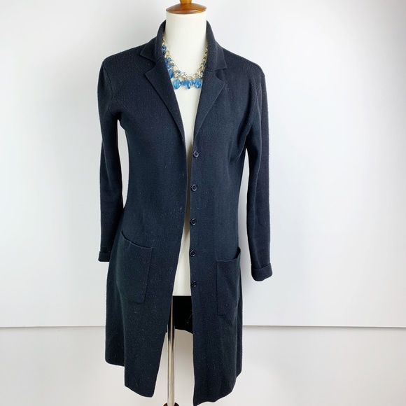 Max Studio Sweaters - Max Studio Long Sleeve Black Duster Cardigan B1617 Max Studio Sweaters - Max Studio Long Sleeve Black Duster Cardigan B1617